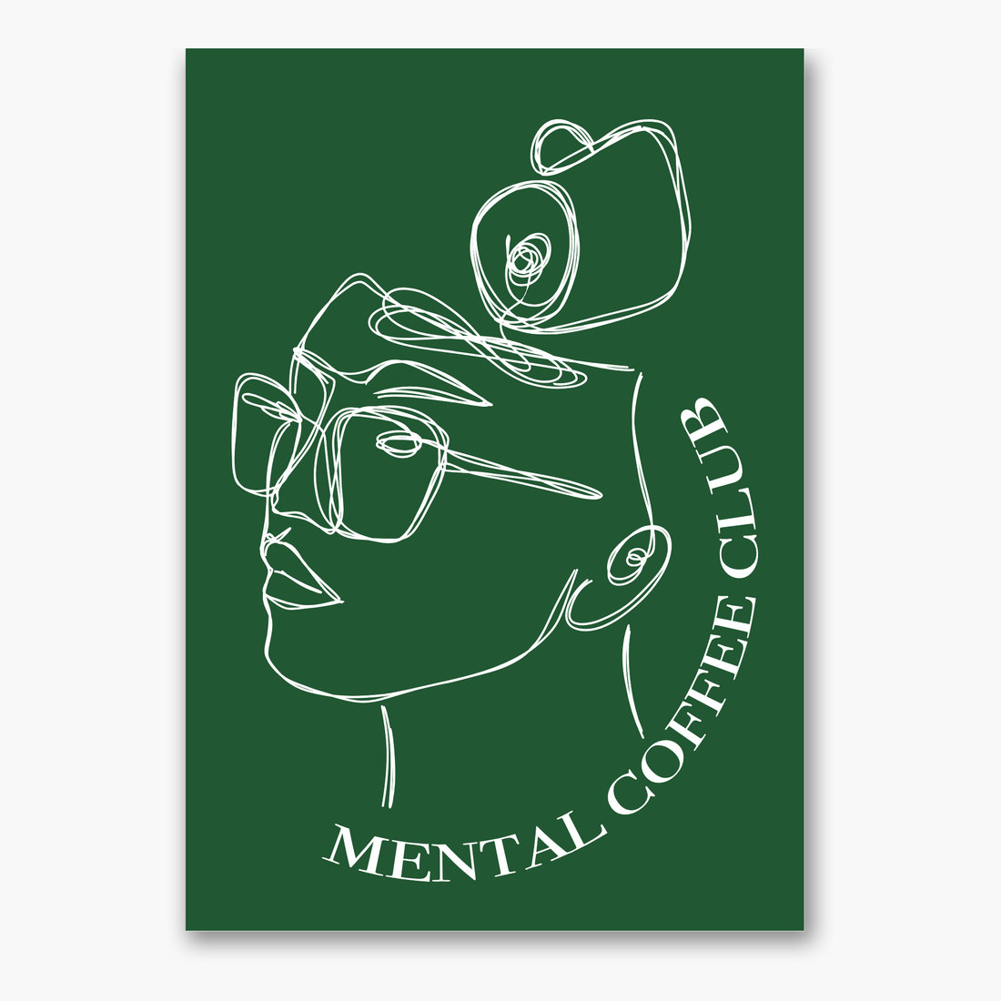 Postkarte "Mental Coffee Club (new version)"
