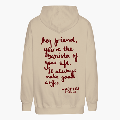 Einzelpiece - Oversize Hoodie - "Coffee Letter"