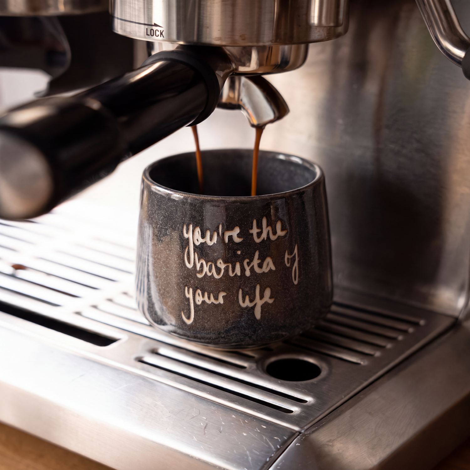 "Barista Life" - Handgezeichnete Keramiktasse