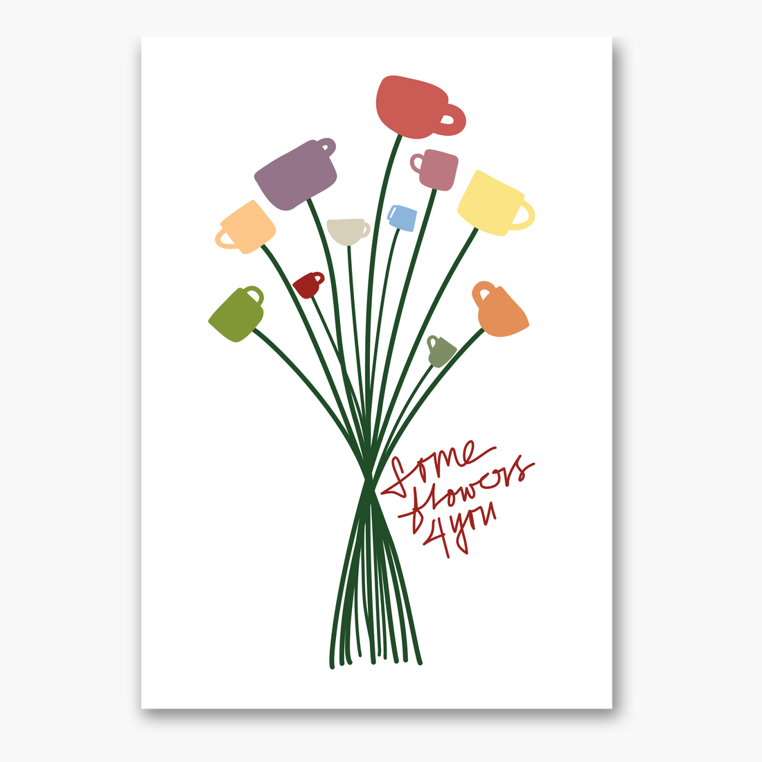 Postkarte "Tassenstrauß"