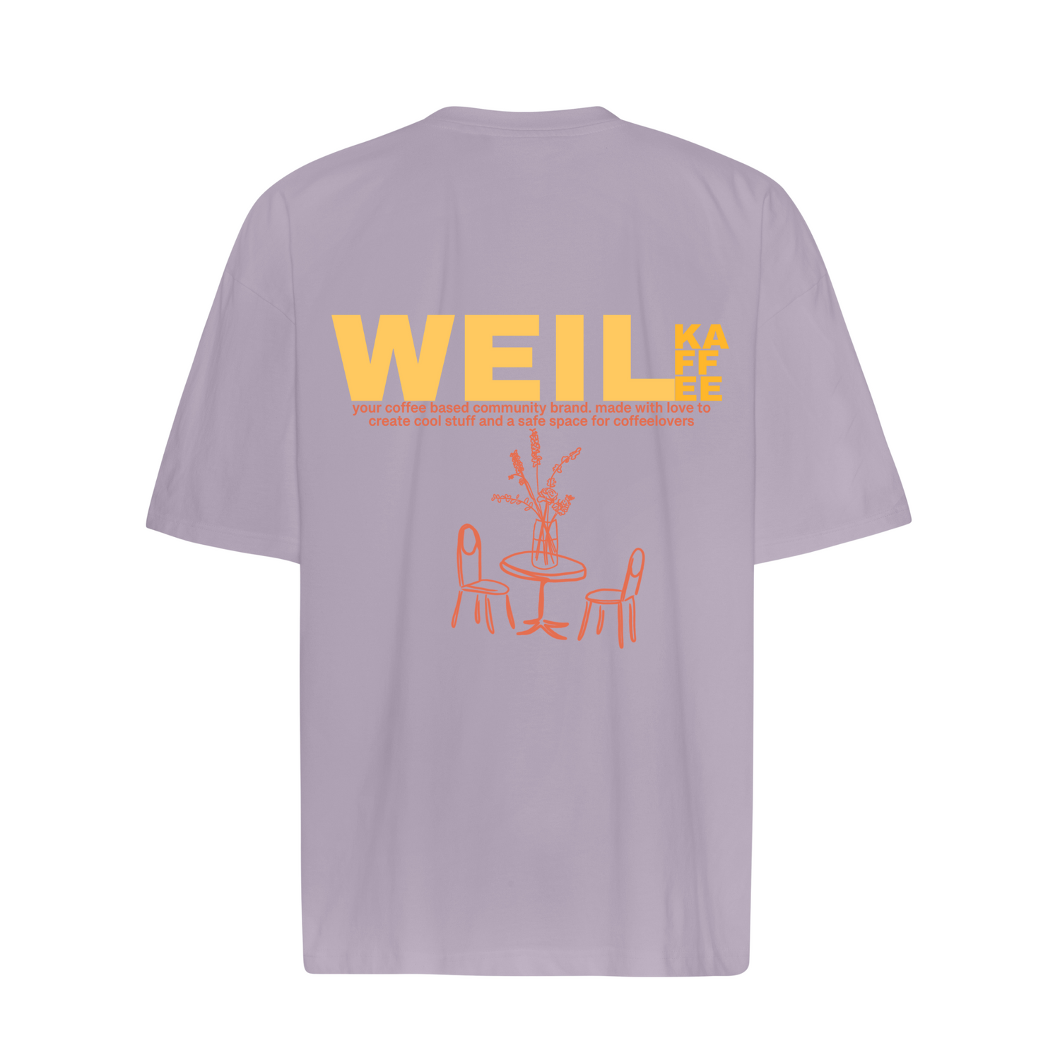 Einzelpiece - Oversize Shirt - "Weil Kaffee Yellow Version"