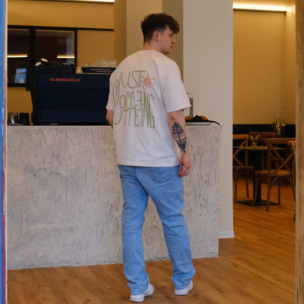 Einzelpiece - Oversize Shirt - "Just Coffeeing" Raw