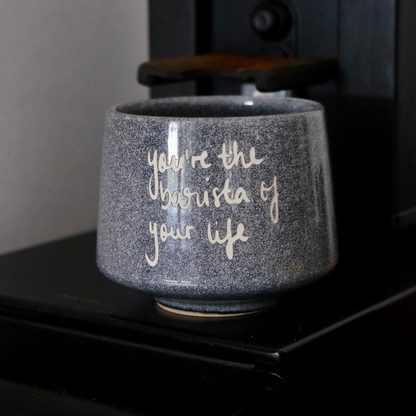 "Barista Life" - Handgezeichnete Keramiktasse