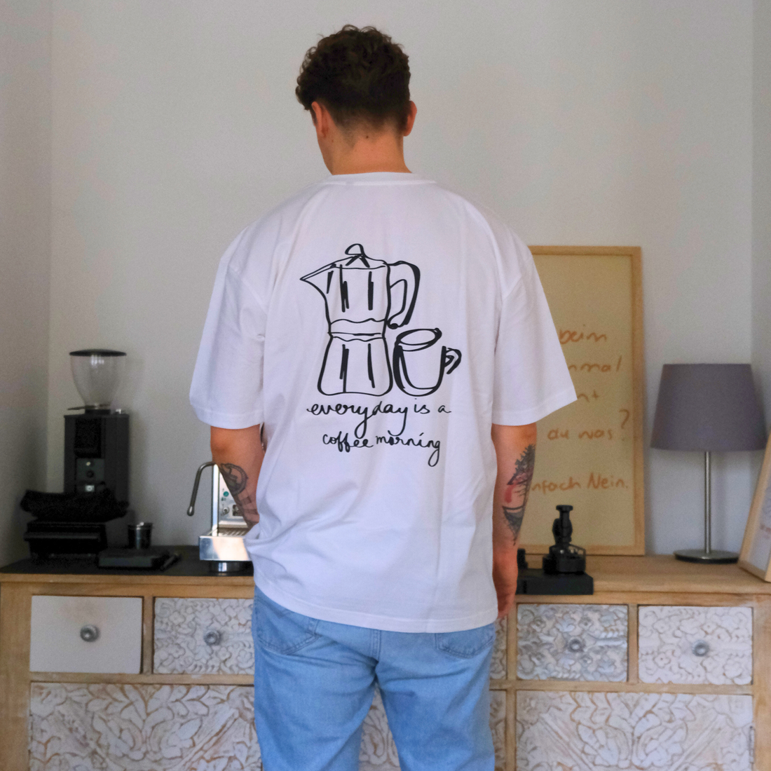 Einzelpiece - Oversize Shirt - "Coffee Morning" White