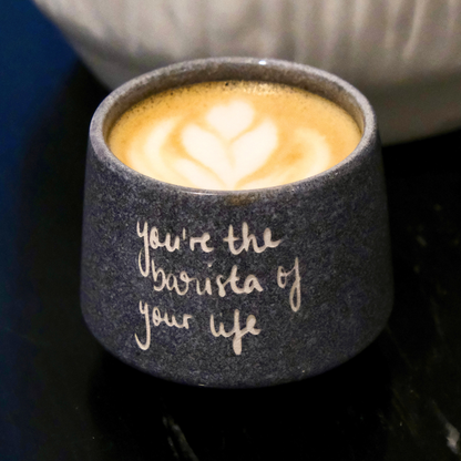 "Barista Life" - Handgezeichnete Keramiktasse