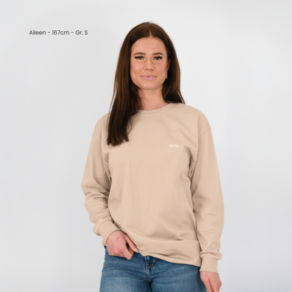 Unisex Oversize Longsleeve &quot;Kaffee Trinken&quot;