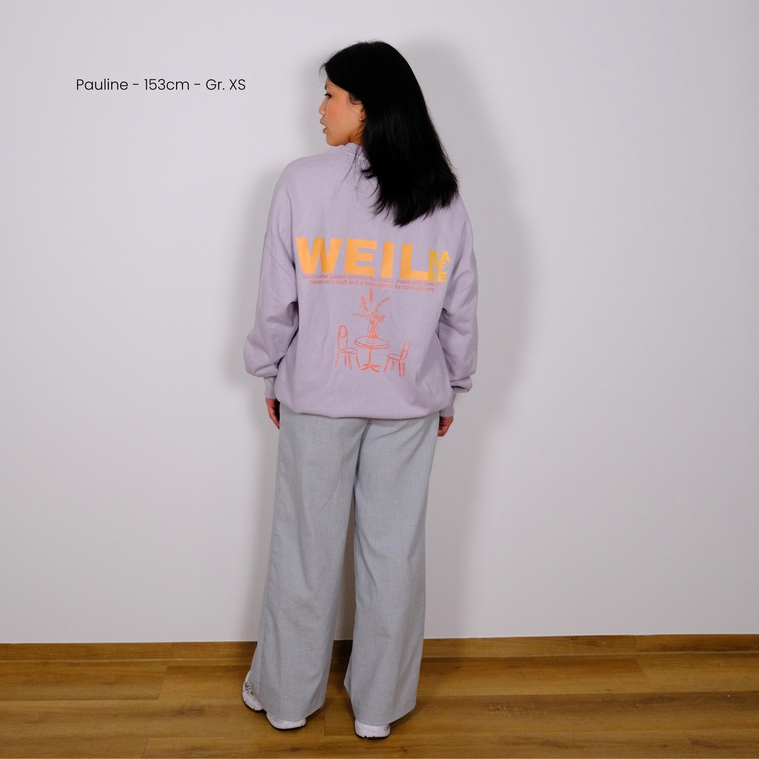 Unisex Oversize Sweatshirt &quot;Weil Kaffee (yellow version)&quot;