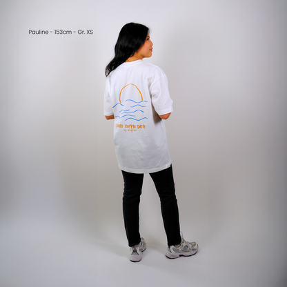 Unisex Oversize Shirt &quot;Sunset Coffee Dates&quot;