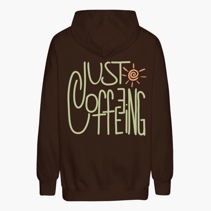 Einzelpiece - Oversize Hoodie - "Just Coffeeing" Brown