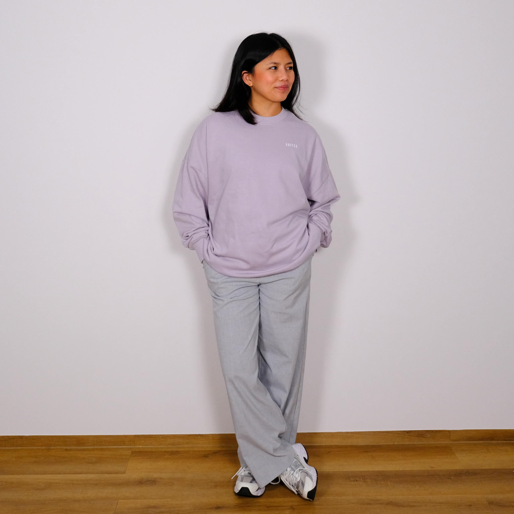 Oversize Sweatshirt "Weil Kaffee (Green Version)"