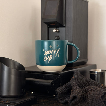 "Worry Cup" - Handgezeichnete Keramiktasse | 360ml