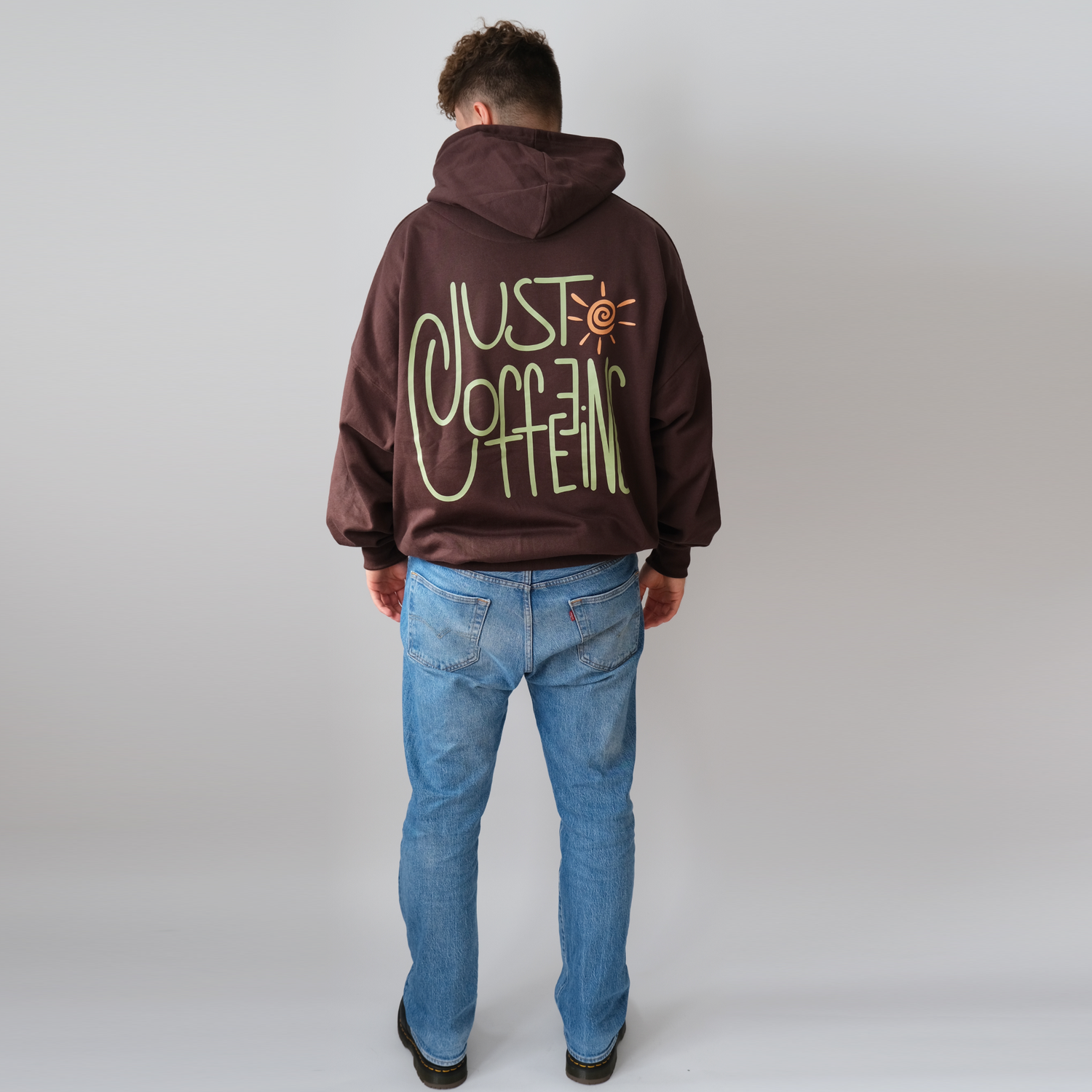 Einzelpiece - Oversize Hoodie - "Just Coffeeing" Brown