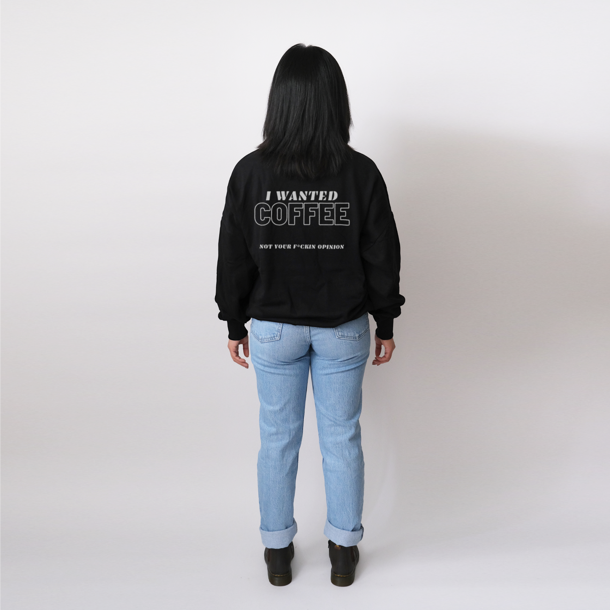 Oversize Sweatshirt "I Wanted Coffee"