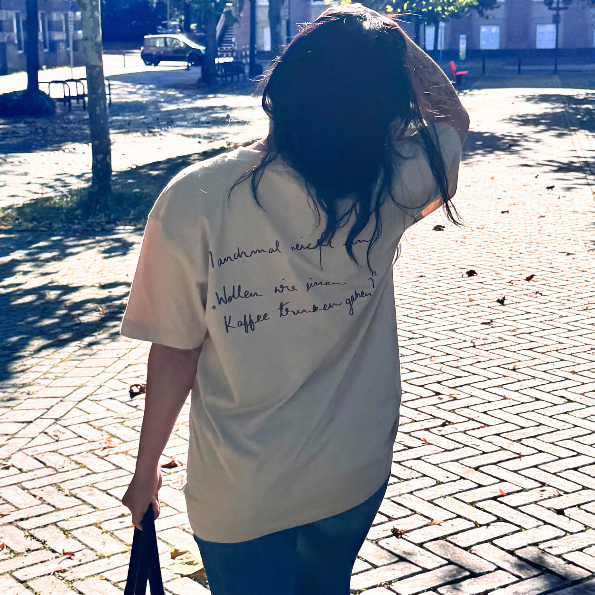Oversize Shirt "Kaffee Trinken"