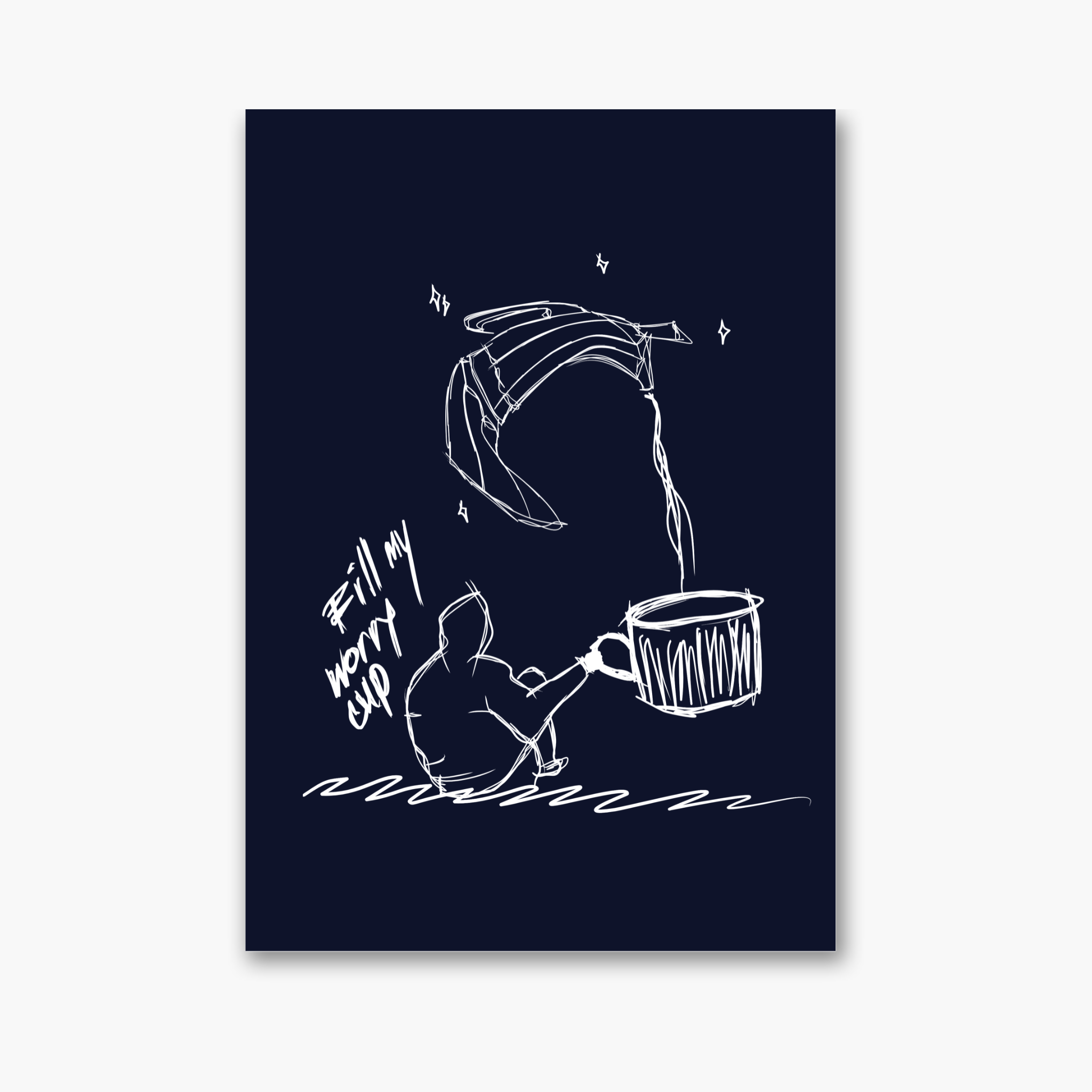 Poster "Alone WIth Coffee"